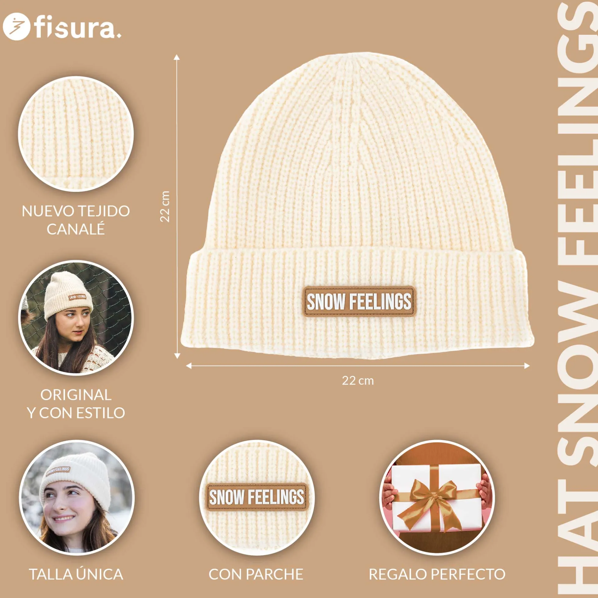 Gorro de canalé "Snow feelings"