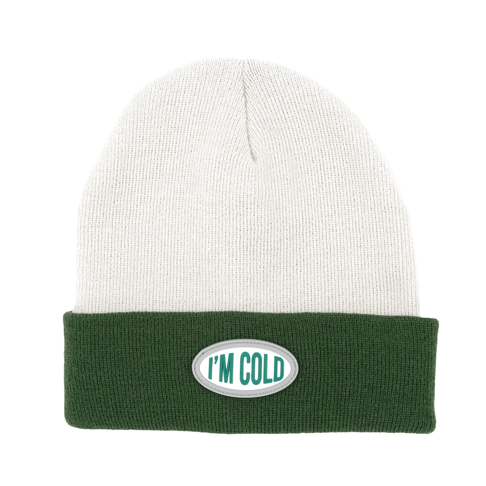 Gorro "I'm cold" gris y verde