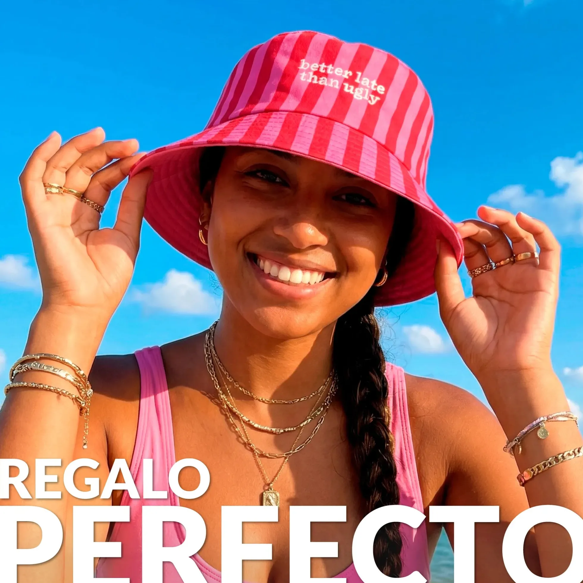 Gorro pescador “Better late than ugly”