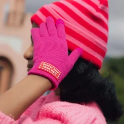 Guantes “Better late than ugly” rosa