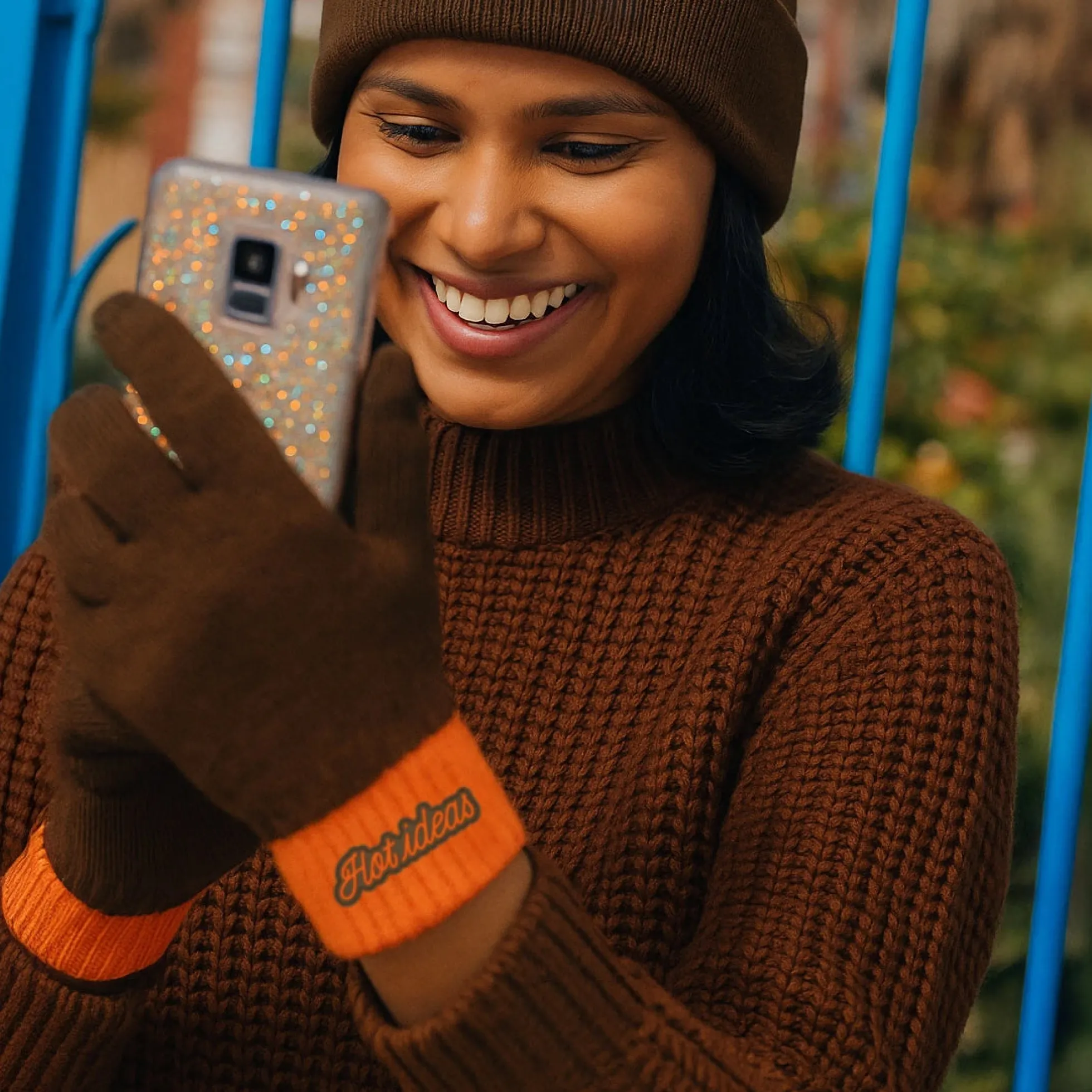 Guantes “Hot ideas” marron