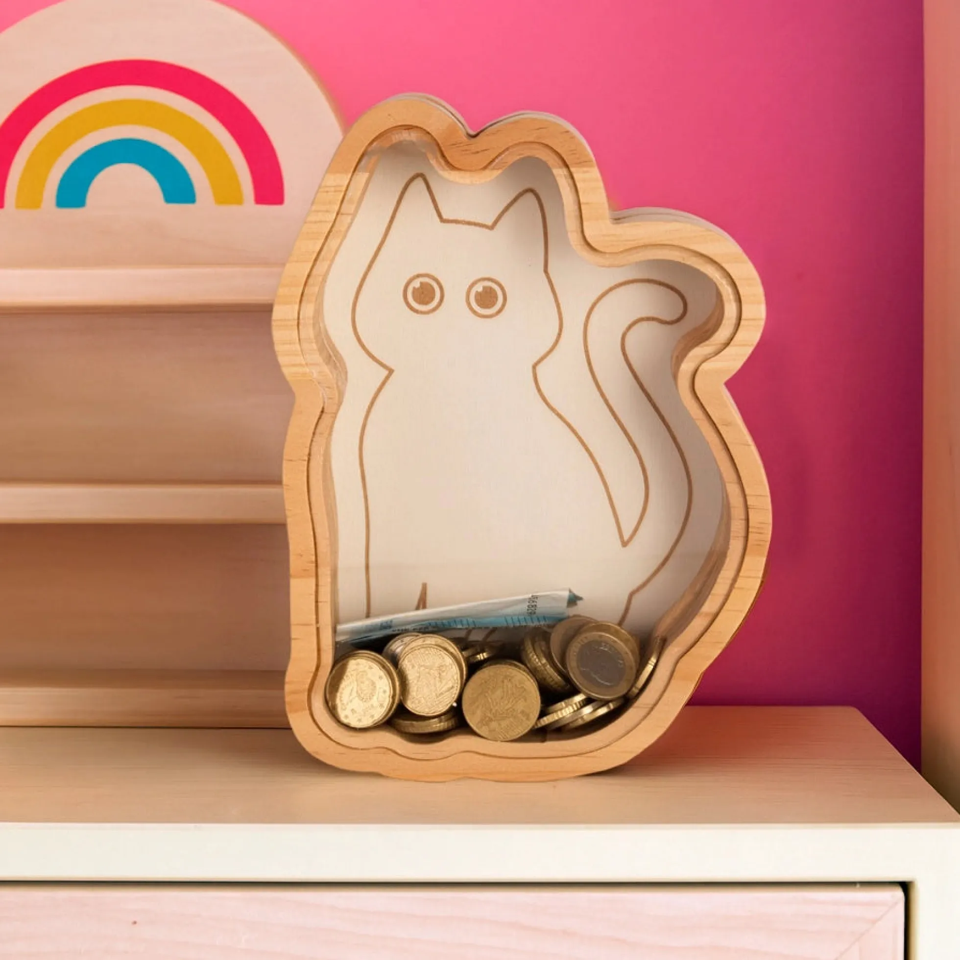 Hucha de madera “Gato”