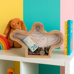 Hucha de madera “Lámpara mágica”