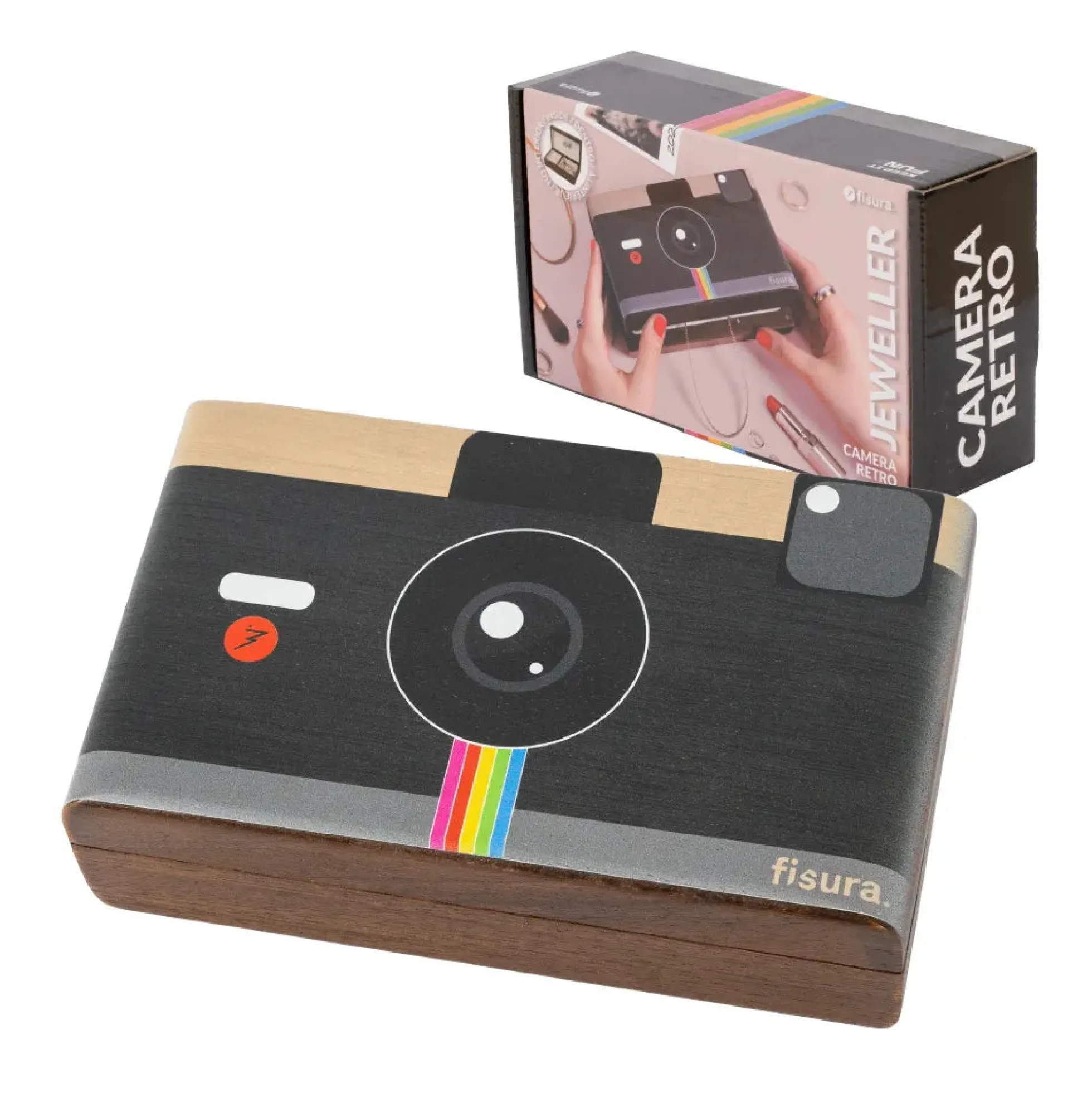Joyero cámara retro multicolor