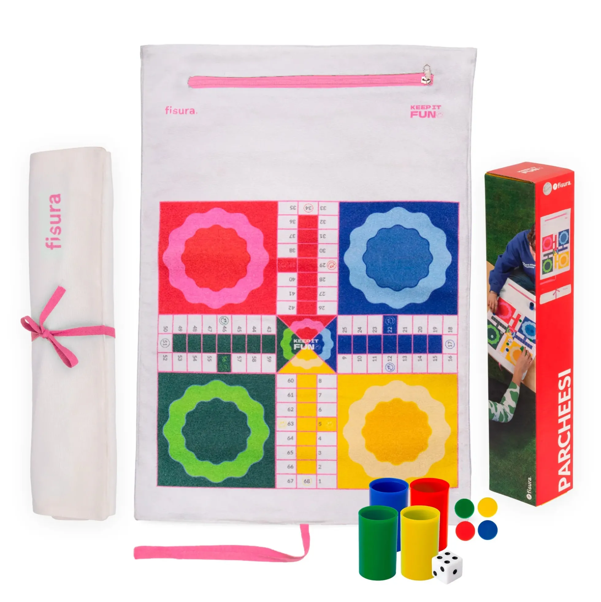 Juego de mesa portátil “Parchís”
