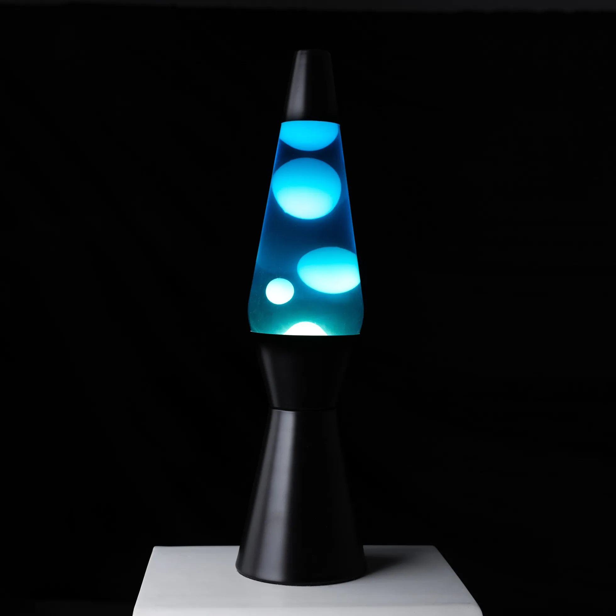 Lámpara de lava "bullet" azul