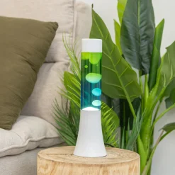 Lámpara de lava degradada azul y verde de 30 cm