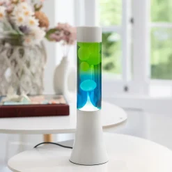 Lámpara de lava degradada azul y verde de 30 cm