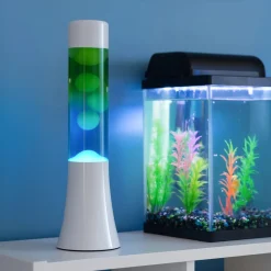 Lámpara de lava degradada azul y verde de 30 cm