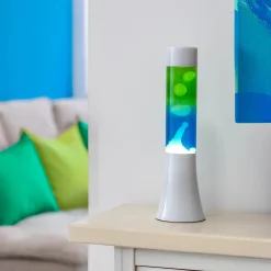 Lámpara de lava degradada azul y verde de 30 cm