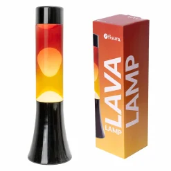 Lámpara de lava degradada de 30 cm con base negra