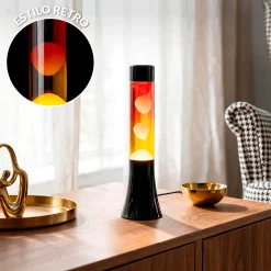 Lámpara de lava degradada de 30 cm con base negra