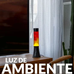Lámpara de lava degradada de 30 cm con base negra