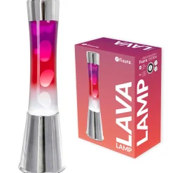 Lámpara de lava degradada rojo y blanco