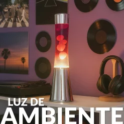 Lámpara de lava degradada rojo y blanco