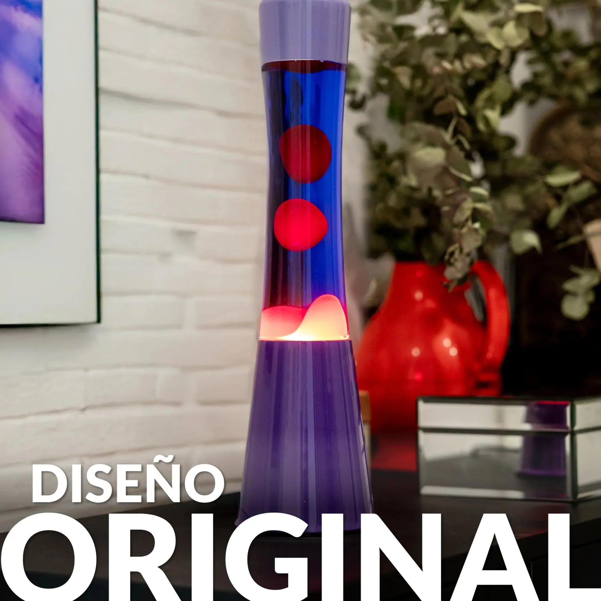 Lámpara de lava degradado morado