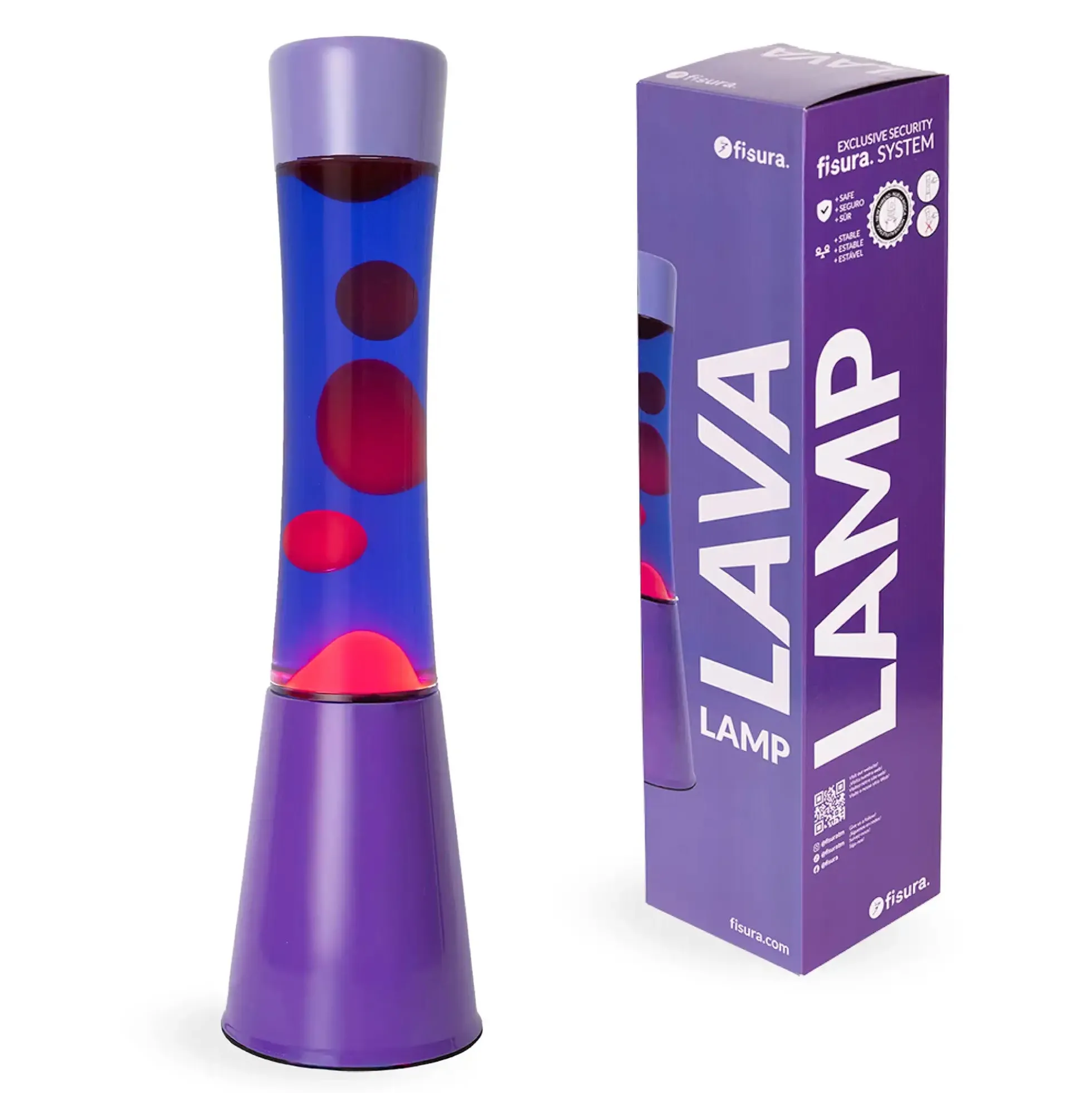 Lámpara de lava degradado morado