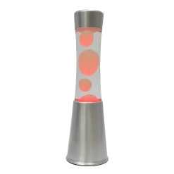 Lámpara de lava LED con base plata - 7 colores