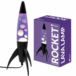 Lámpara de lava rocket morada