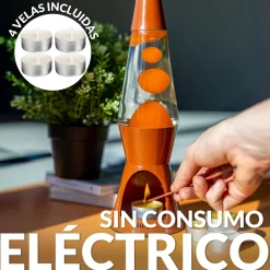Lámpara de lava vela terracota