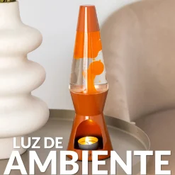 Lámpara de lava vela terracota