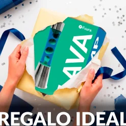 Lámpara de lava verde y azul