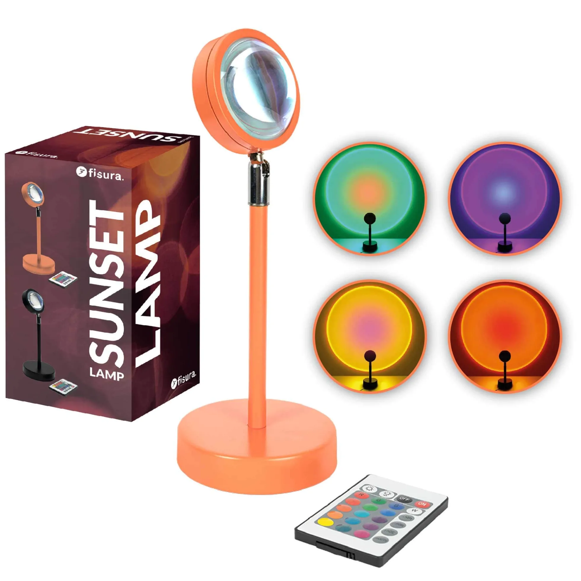 Lámpara de Mesa "Atardecer" naranja