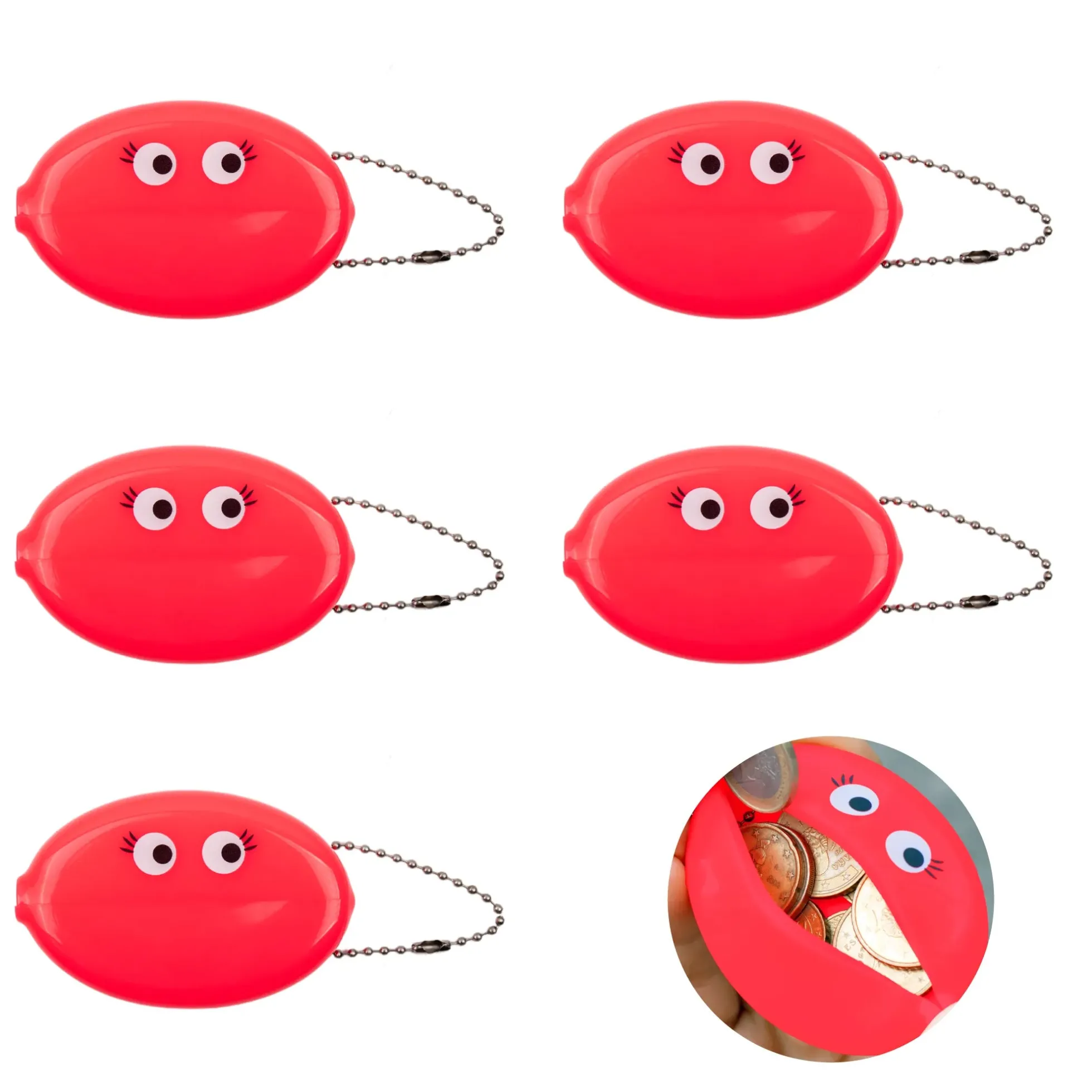Monedero retro “Ojos” set de 5