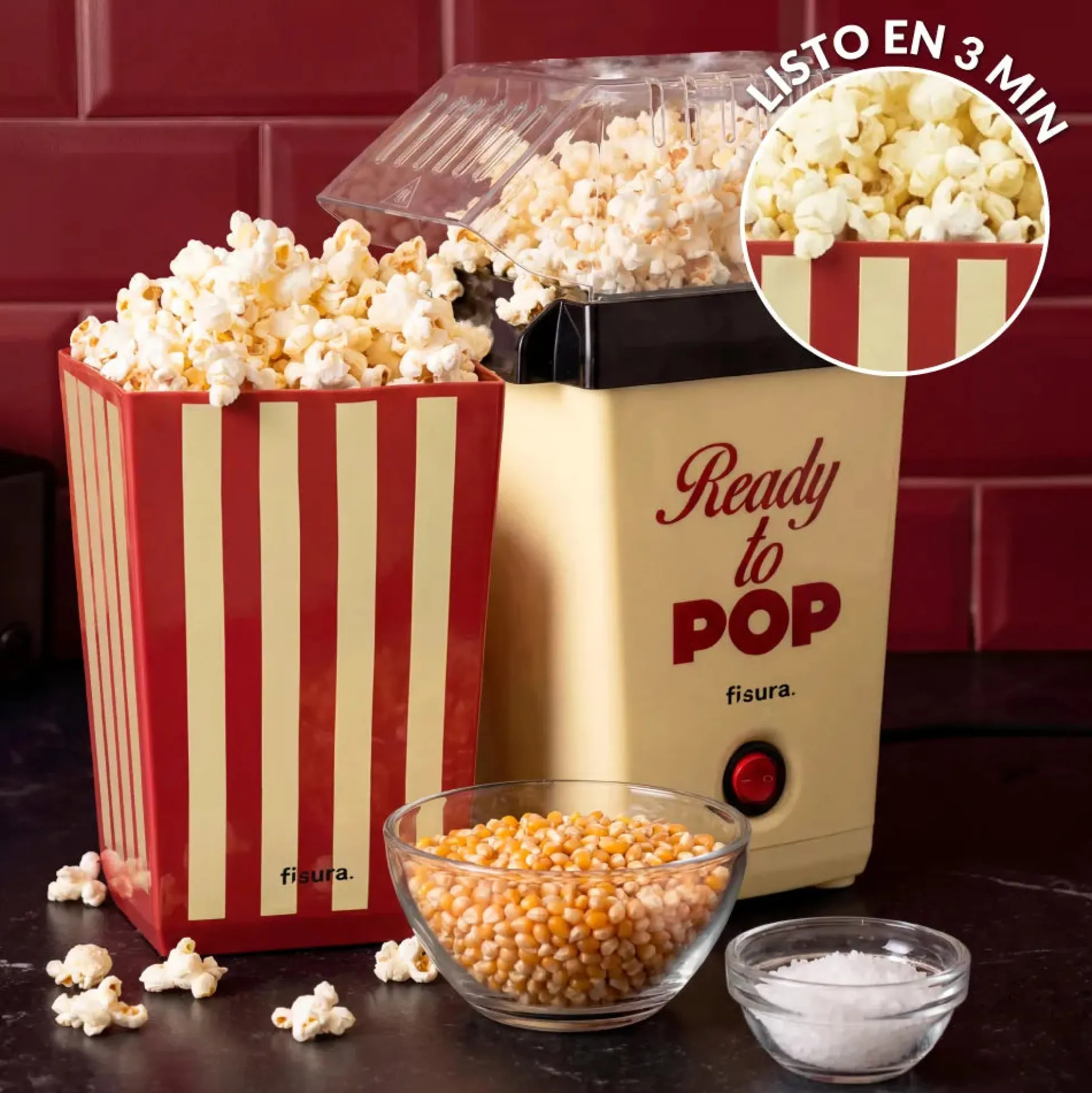 Máquina de palomitas "Ready to pop"