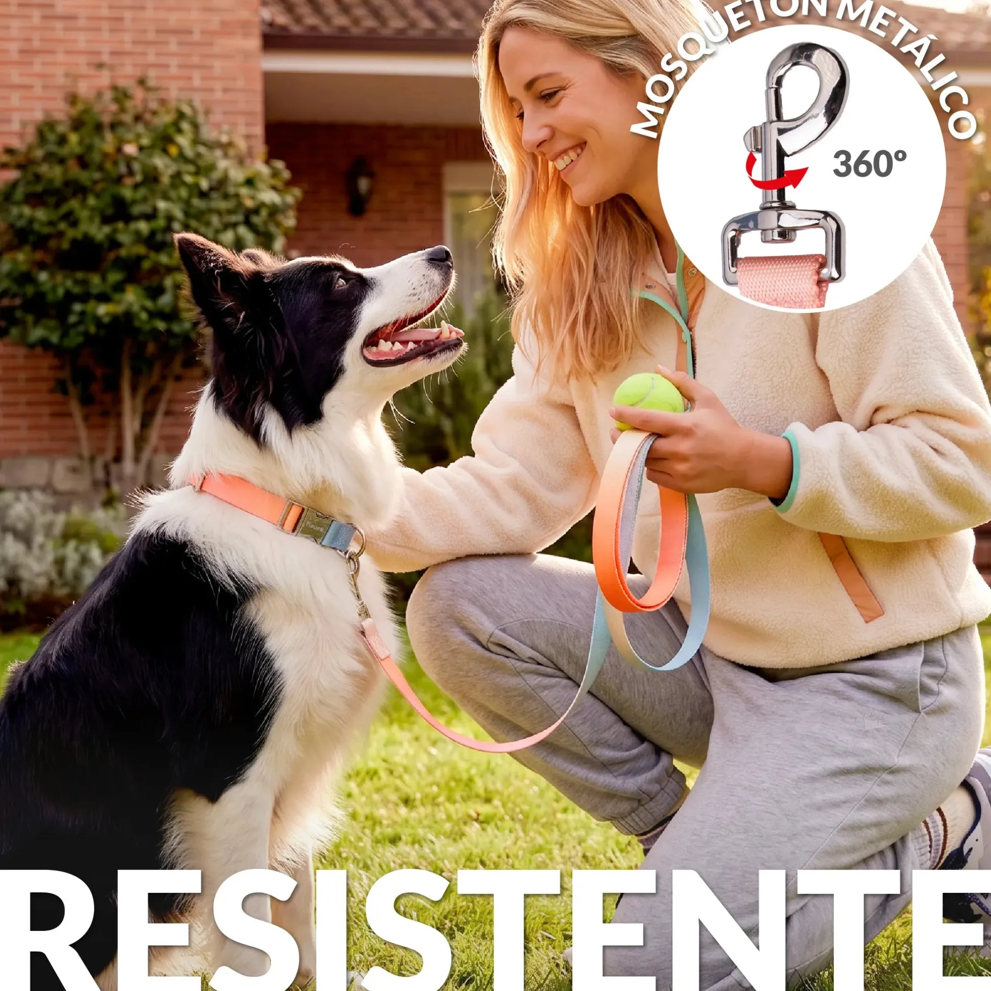 Pack de collar y correa "Degradado" L