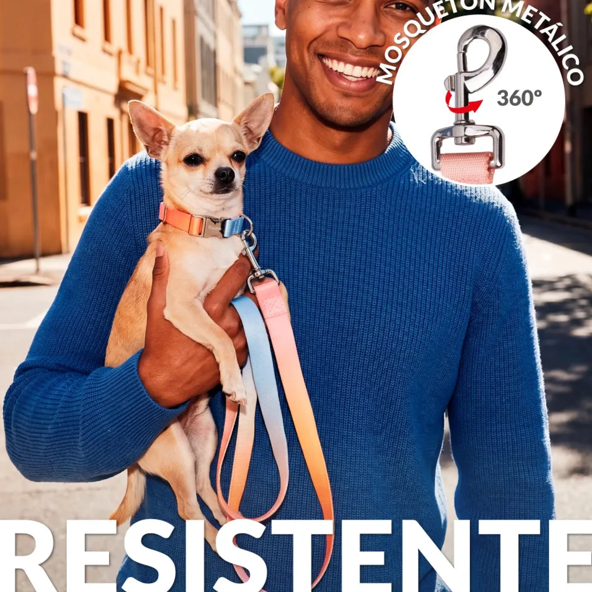 Pack de collar y correa "Degradado" S-M