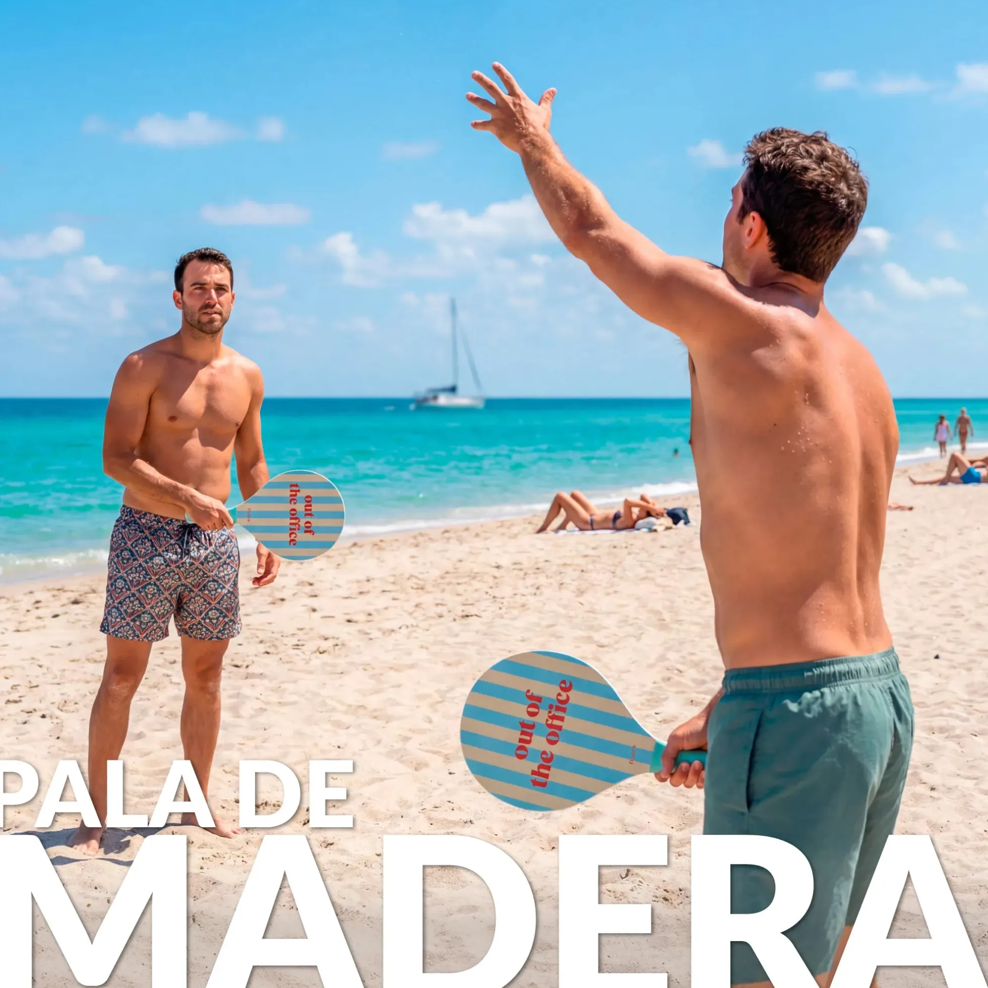 Palas de playa "Out of the office"