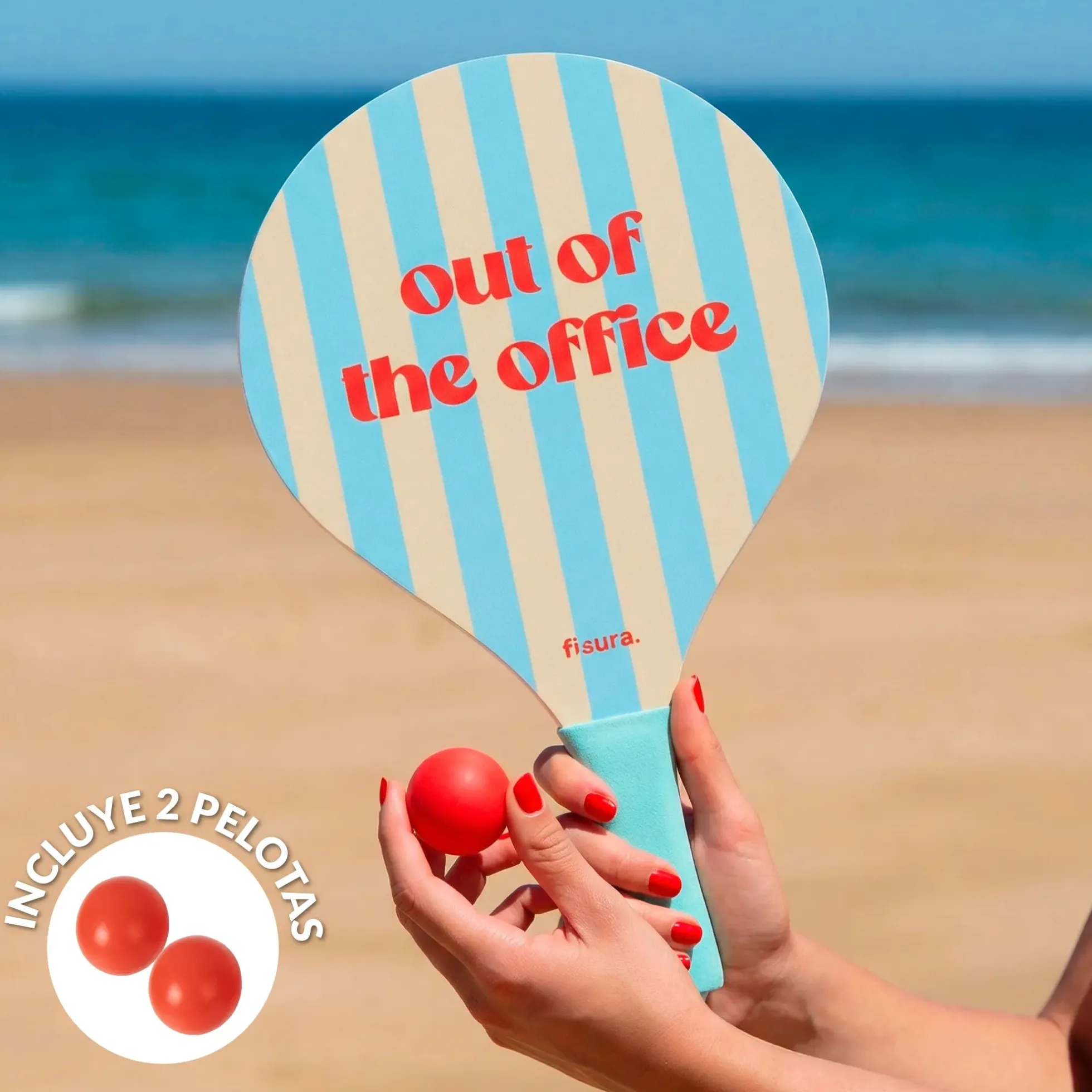 Palas de playa "Out of the office"