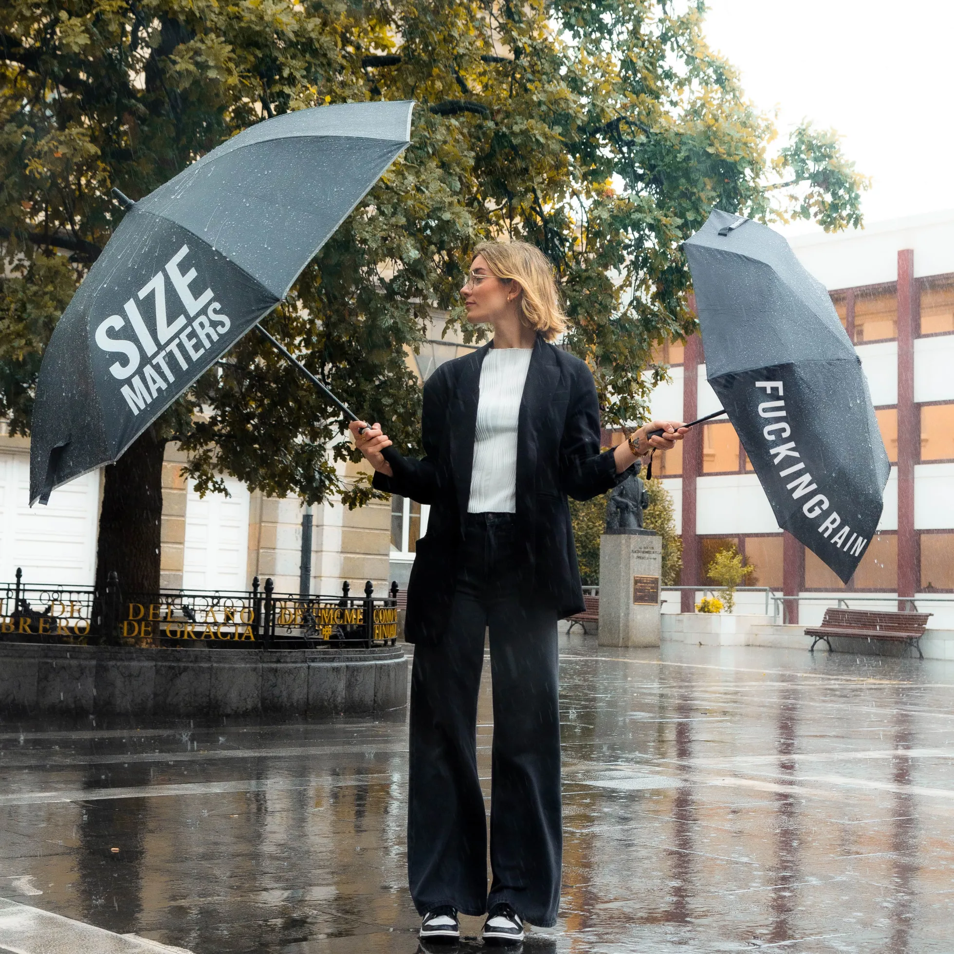 Paraguas grande "Size matters"