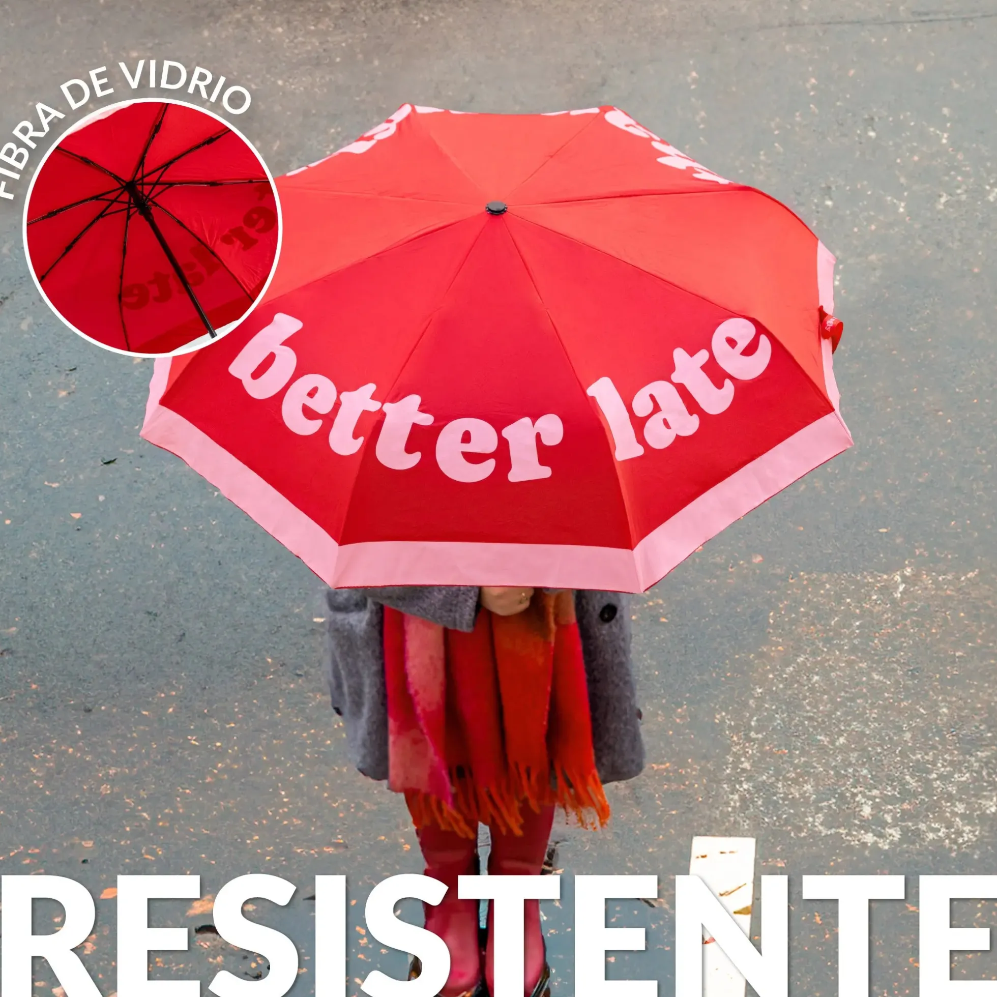 Paraguas plegable “Better late than ugly”