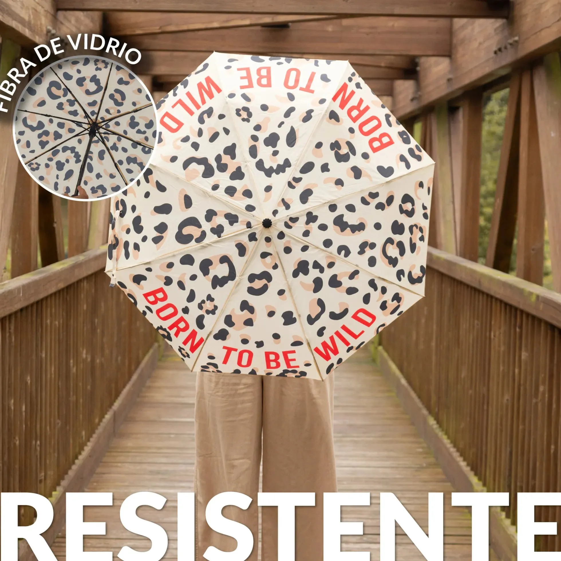 Paraguas plegable “Born to be wild”