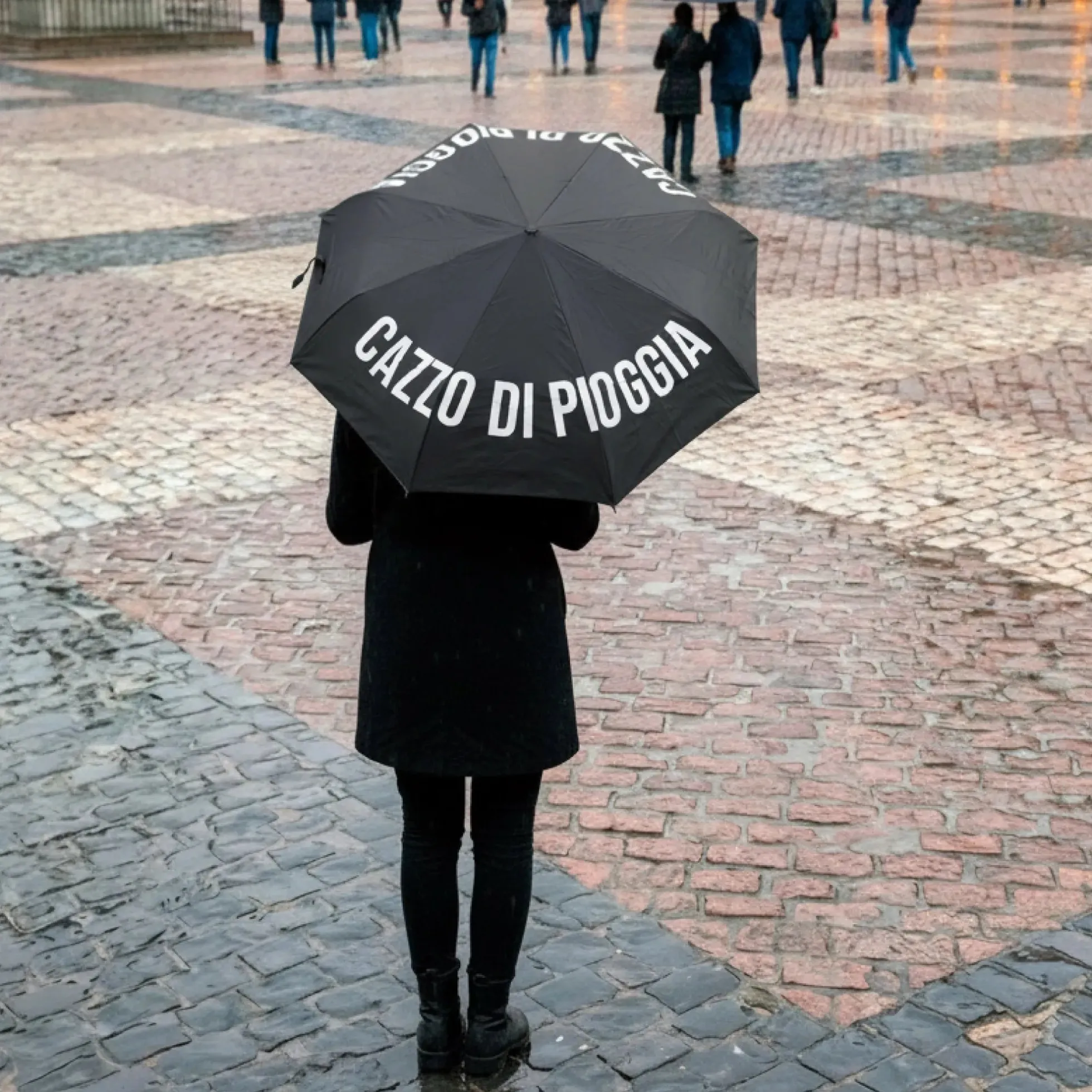 Paraguas plegable “Cazzo di pioggia”