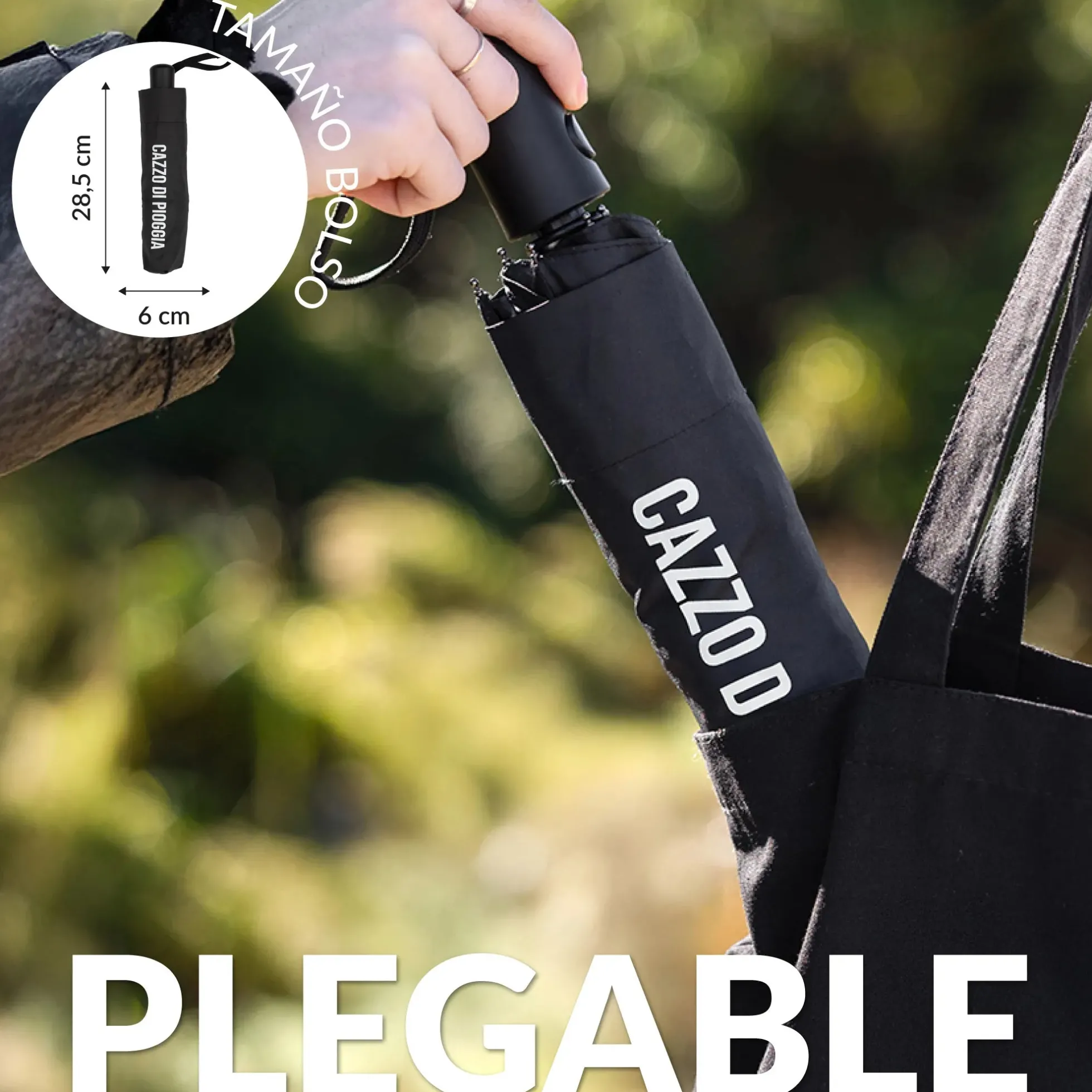 Paraguas plegable “Cazzo di pioggia”