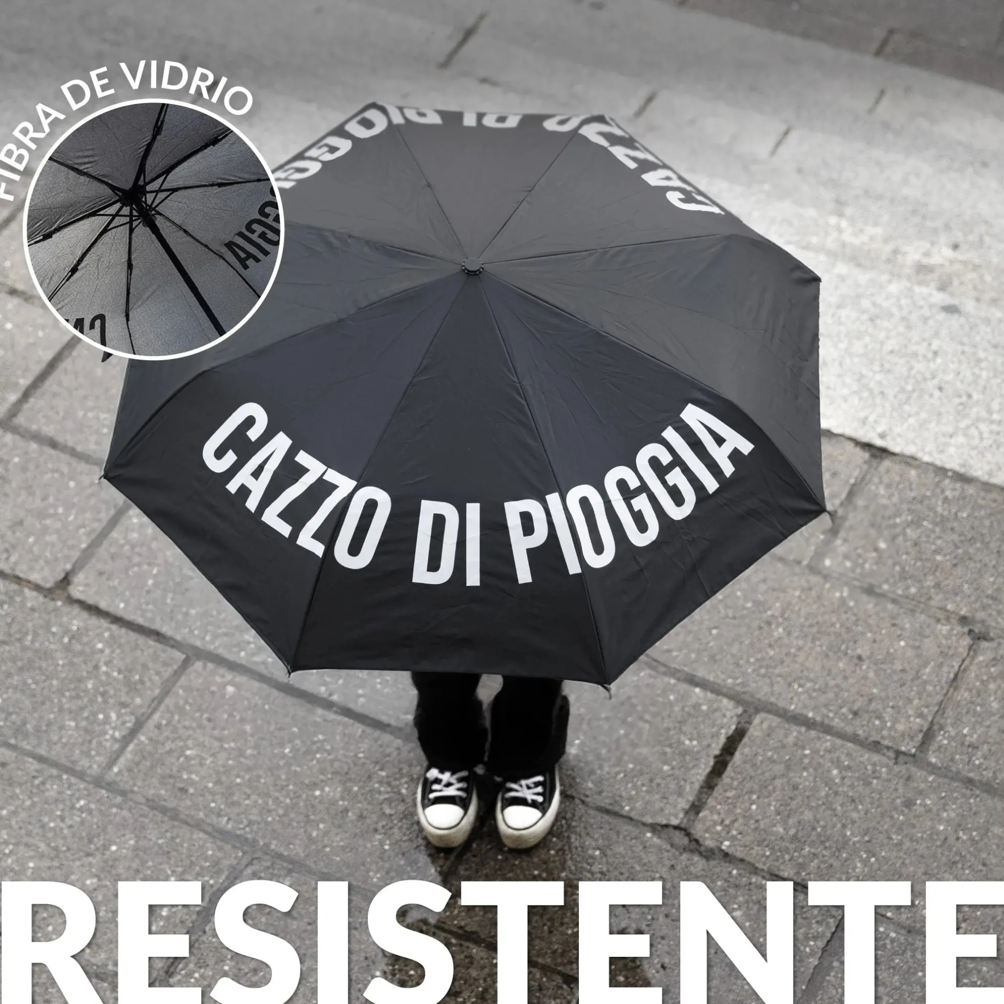 Paraguas plegable “Cazzo di pioggia”