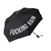 Paraguas plegable "Fucking Rain" negro