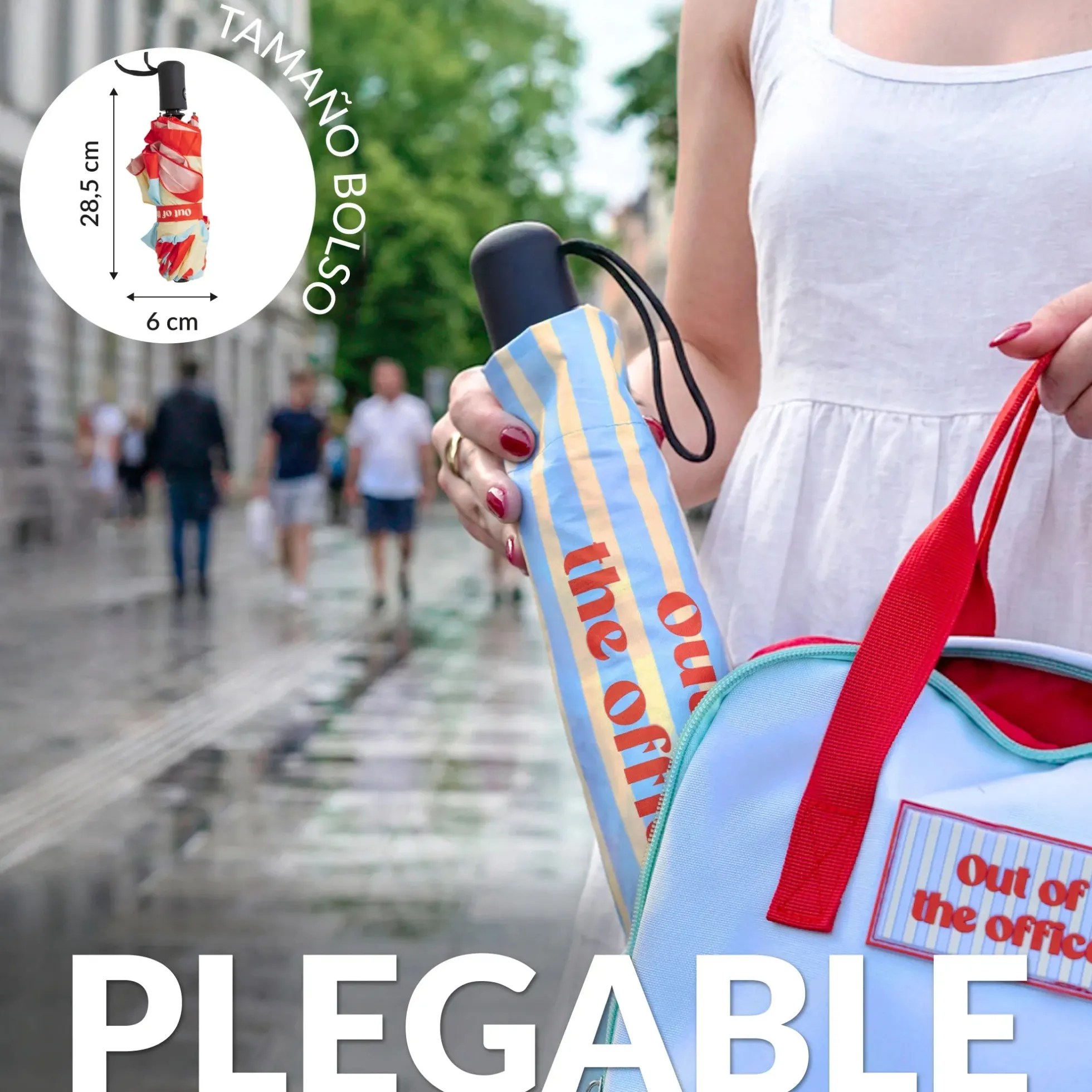 Paraguas plegable "Out of the office"