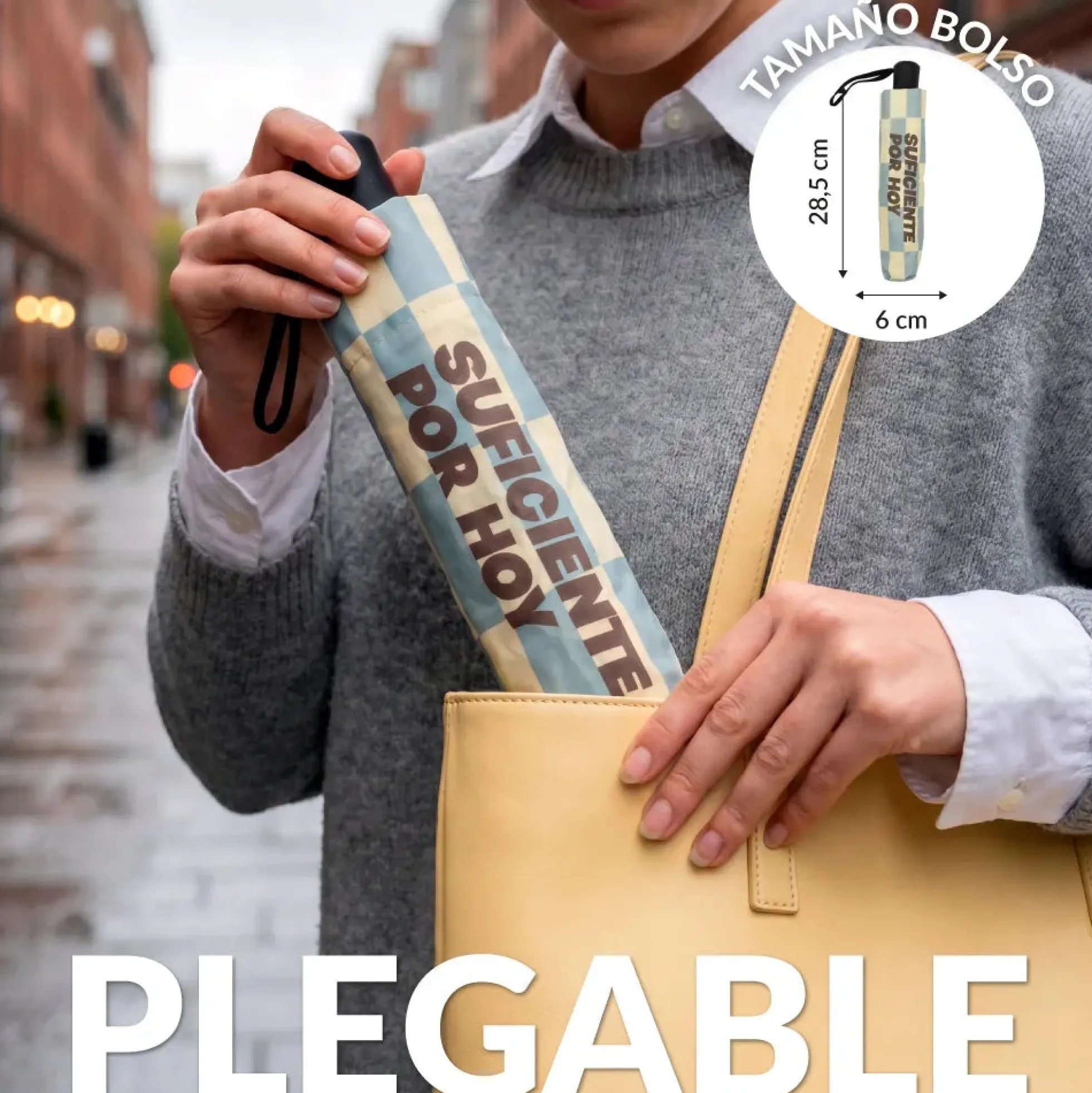 Paraguas plegable “Suficiente por hoy”