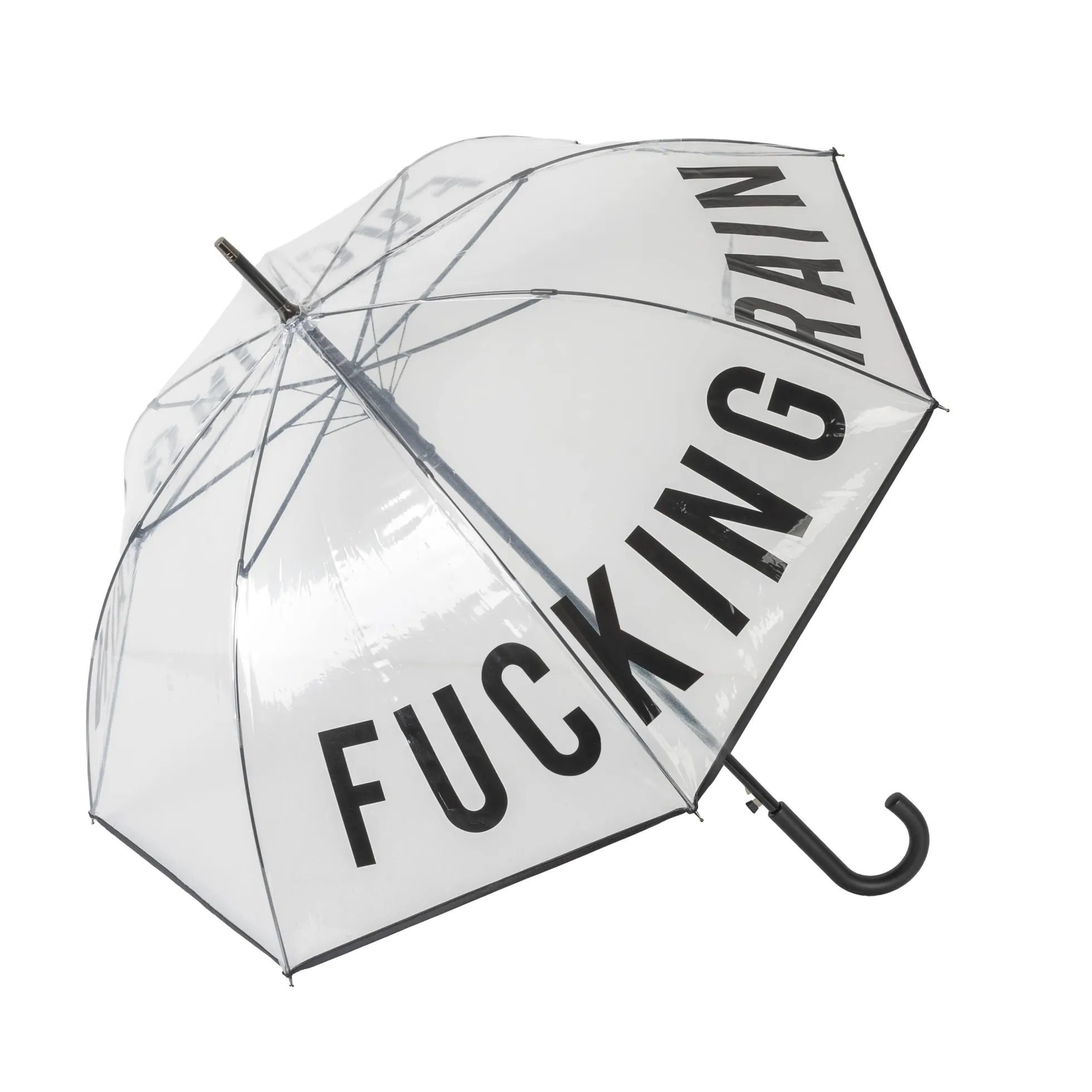Paraguas transparente "Fucking Rain"