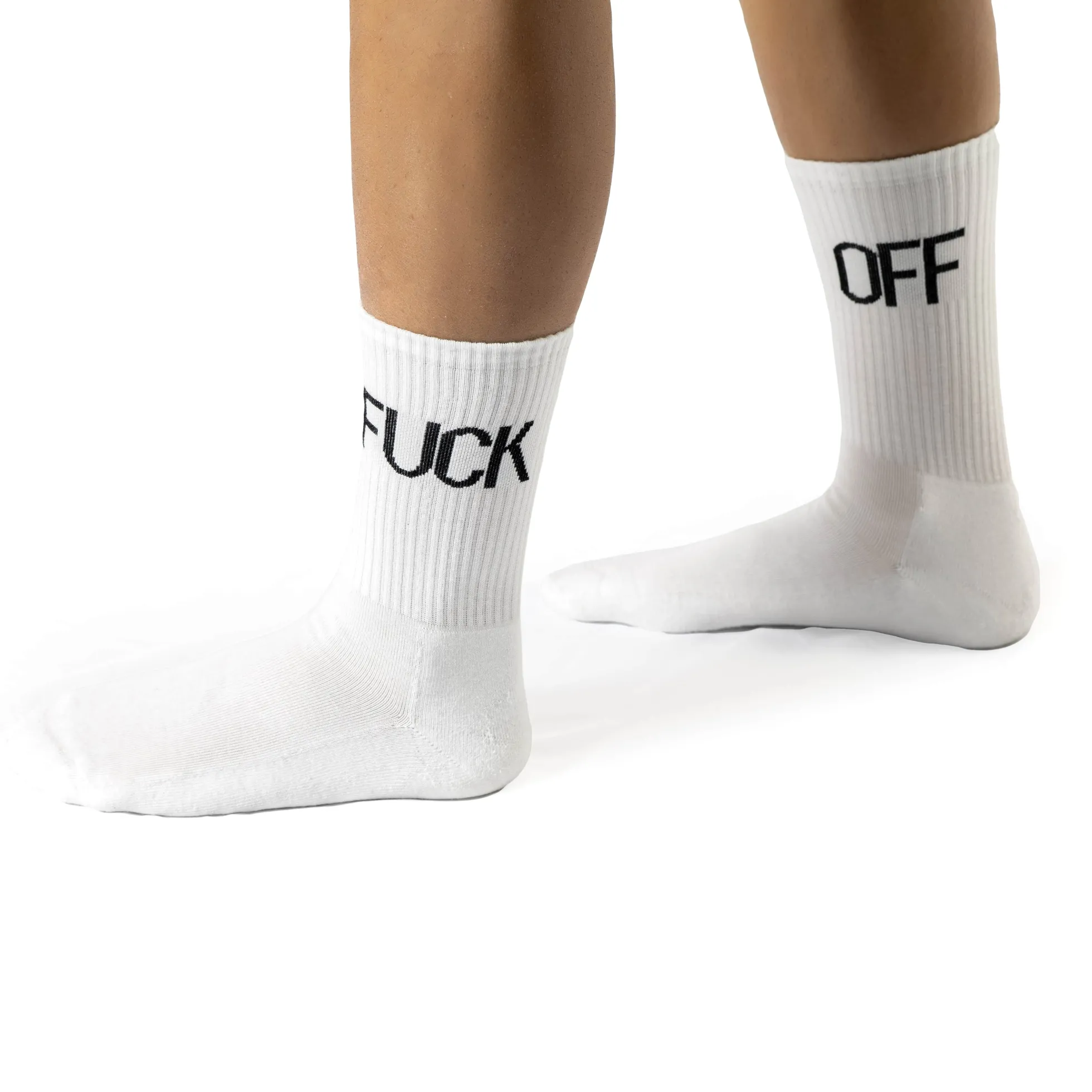 Par de calcetines chico "Fuck Off" - Blanco
