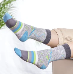 Par de calcetines unisex "Mapa de París"