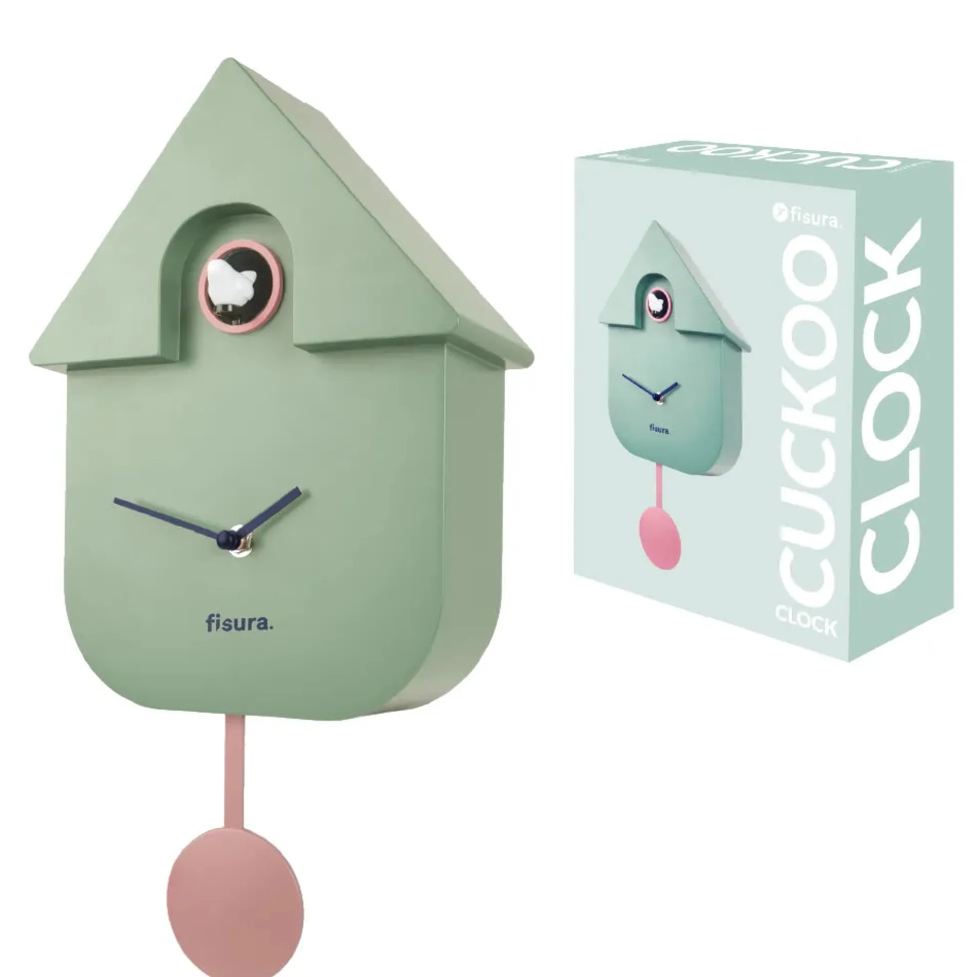 Reloj Cuco Casita Menta