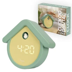 Reloj cuco digital menta y beige