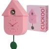 Reloj de cuco rosa y verde