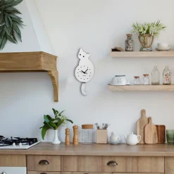 Reloj gato blanco