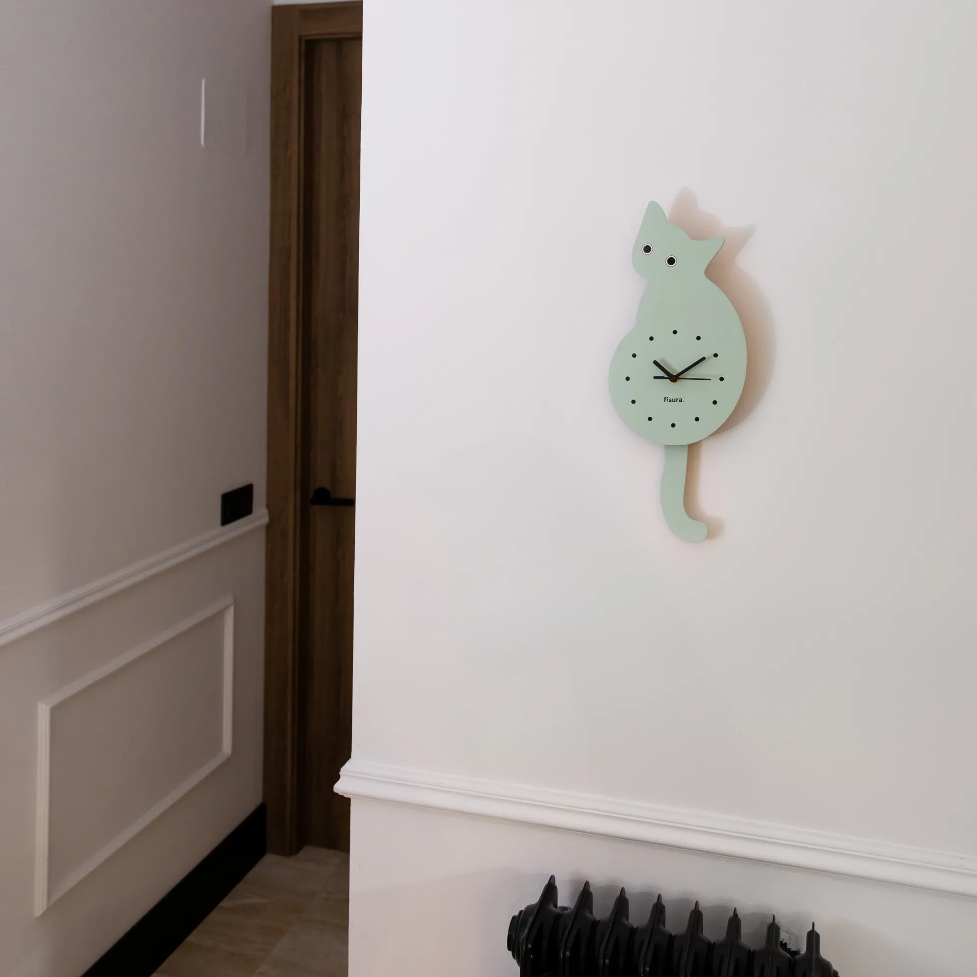 Reloj gato verde menta